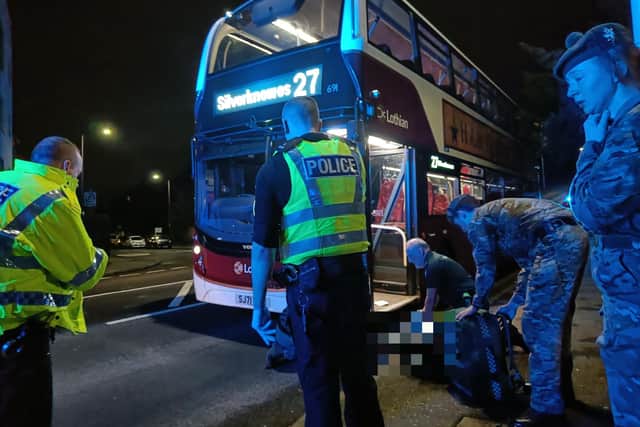 The 74-year-old man was struck by the number 27 bus in Oxgangs on Friday night.