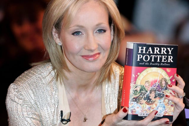J.K. Rowling presents her novel "Harry Potter and the Deathly Hallows" which went on sale at midnight 20 July 2007  at the National History museum in London. Worldwide anticipation and hype surrounded the publication of "Harry Potter and the Deathly Hallows," the seventh and final book in author J.K. Rowling's fantasy series. Shaun Curry/AFP/Getty Images)