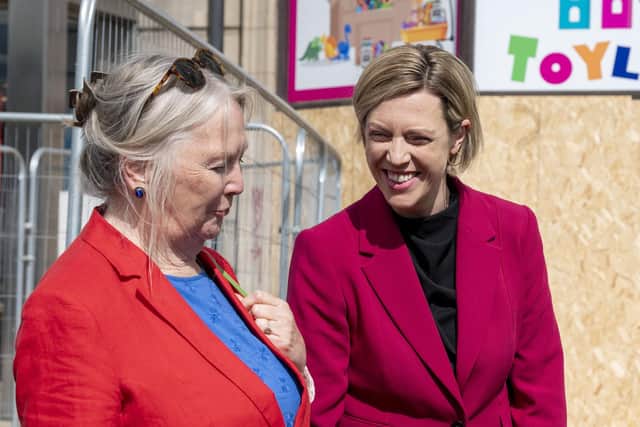 Council leader Jane Meagher (left) with Deputy First Minister Jenny Gilruth in Princes Street