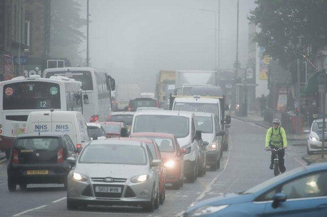 St John's Road, Corstorphine is regularly named as one of Scotland's worst-polluted streets (Picture: Steven Scott Taylor)