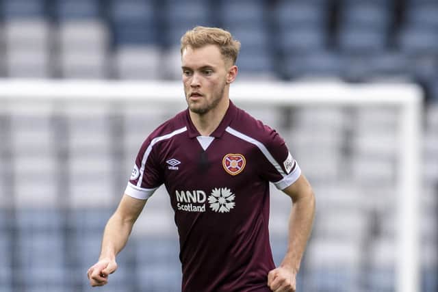 Nathaniel Atkinson made his first pre-season appearance for Hearts against Tranmere. Picture: Rob Casey / SNS
