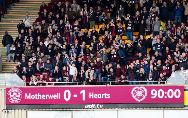Hearts will have a big support at Fir Park on Saturday