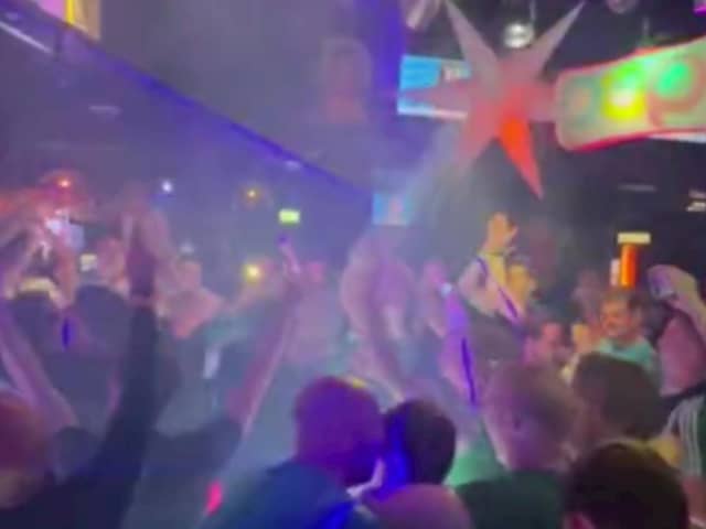 Hibs fans belted out yet another stirring rendition on Sunshine on Leith last night – but this time in a Birmingham nightclub rather than on the terraces of Easter Road.