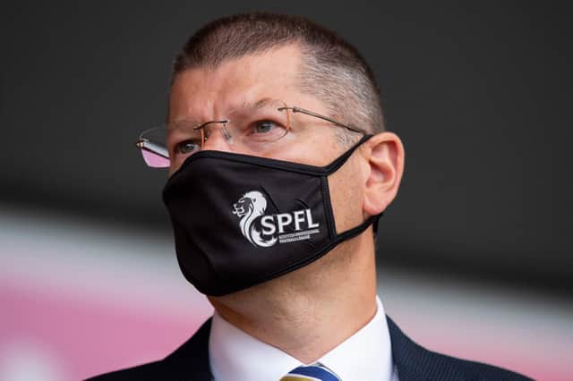 SPFL Chief Executive Neil Doncaster joined meeting with top tier clubs to discuss devastating impact of covid restrictions. Photo: Ross Parker / SNS Group