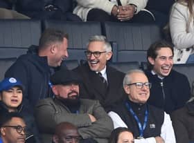 Gary Lineker pictured during the Premier League match between Leicester City and Chelsea FC on Saturday (Picture: Michael Regan/Getty Images)