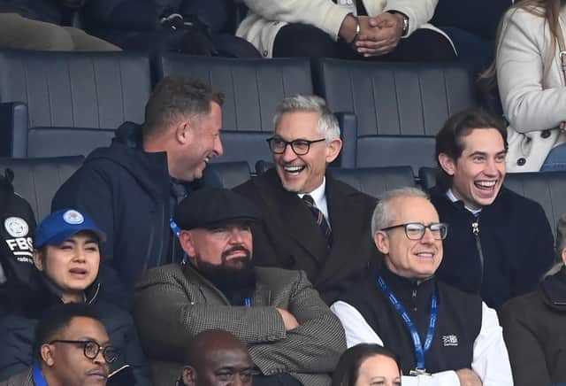 Gary Lineker pictured during the Premier League match between Leicester City and Chelsea FC on Saturday (Picture: Michael Regan/Getty Images)