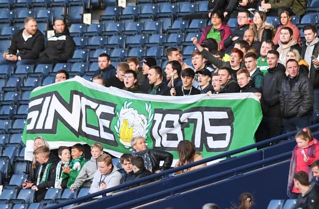 Up to 1,000 Hibs fans could be at Hampden Park for the Scottish Cup final. Picture: SNS