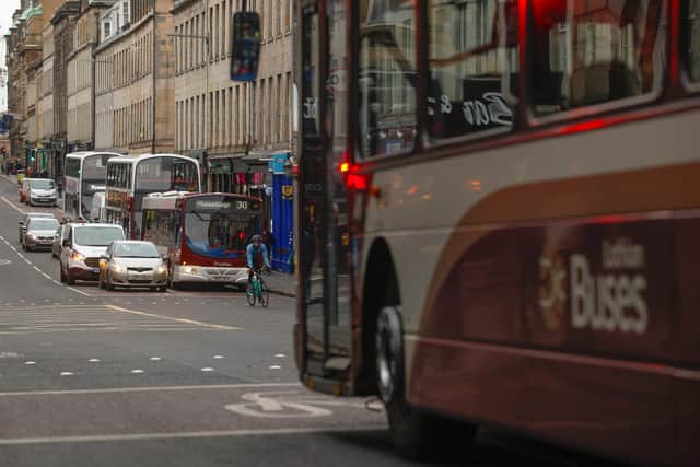 The incident took place on a Lothian bus in Edinburgh city centre.