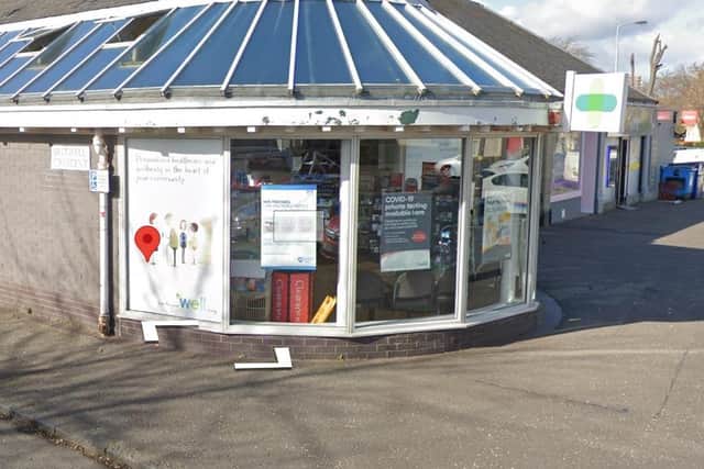 The Well Pharmacy on Craigentinny road was hit