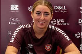 Kathleen McGovern signed a one-year deal at the club. Credit: Hearts Women