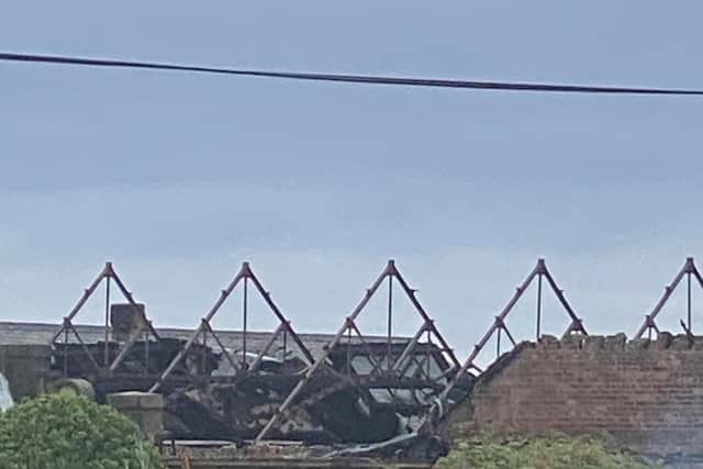 The roof of the building was destroyed by the fire (Pic:Lisa May Young)