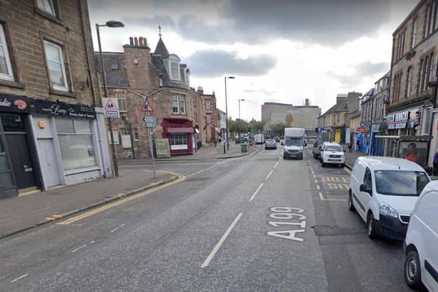 The collision happened in North High Street, Musselburgh. Pic: Google