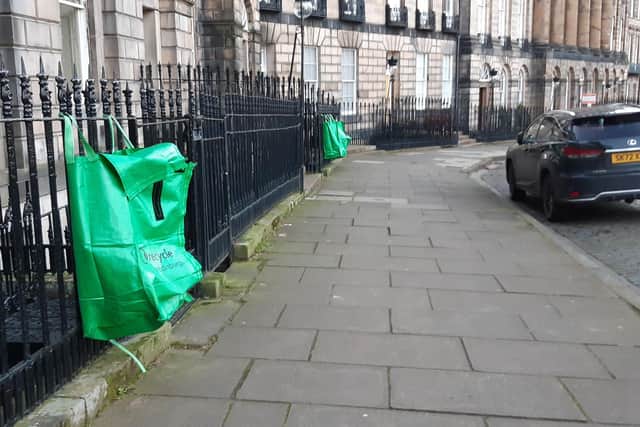 Green gull-proof sacks have been on trial in certain streets in Edinburgh's New Town since October 2022 - and the council says they are working.
