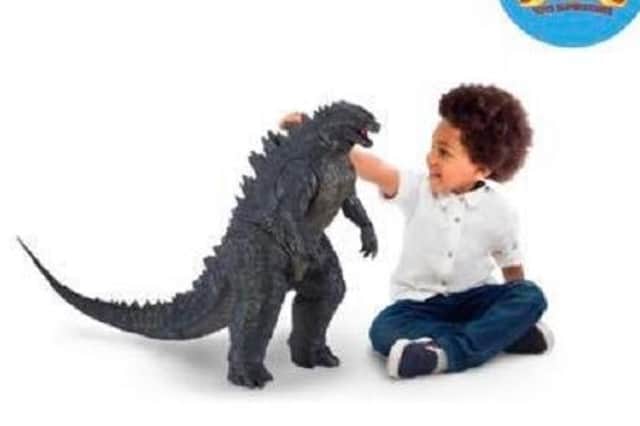 The Godzilla toy was stolen from a garden shed