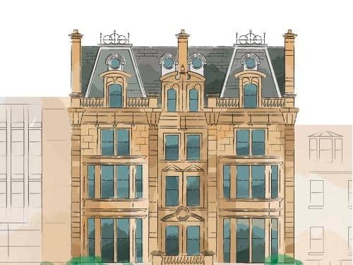 Drawing of 100 Princes Street hotel