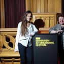 Edinburgh International Festival director Nicola Benedetti was interviewed by The Scotsman critic and commentator Joyce McMillan at The Hub. Picture: Scott Louden