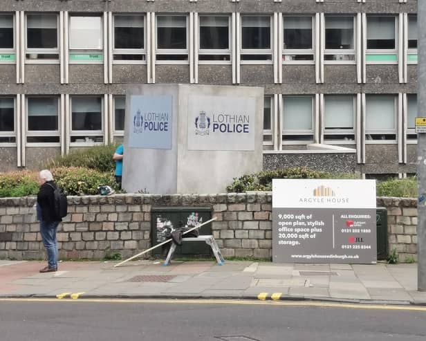 Locals were puzzled when they spotted "Lothian" Police HQ at Argyle House this weekend