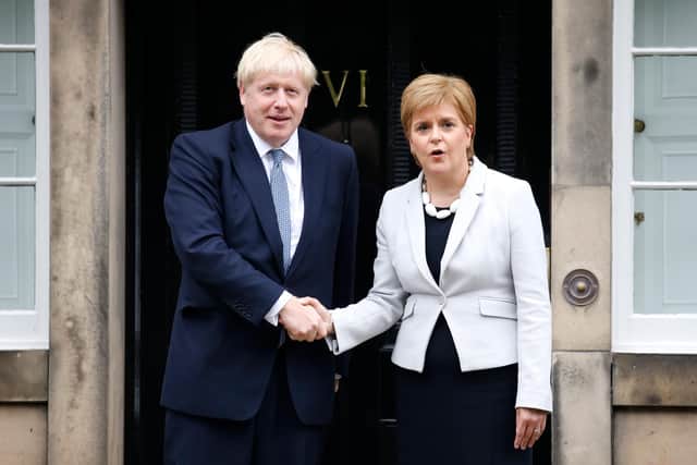 Scotland is being stifled by the competing nationalisms of Nicola Sturgeon and Boris Johnson (Picture: Duncan McGlynn/Getty Images)