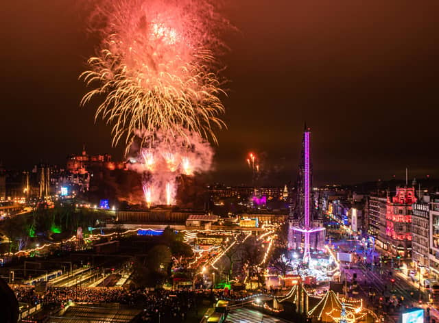 Footage from Edinburgh's Hogmanay fireworks display is normally seen by millions of people around the world.