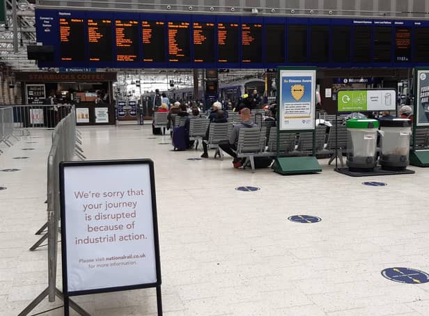 Only about 100 trains operated from Glasgow Central on Tuesday compared to nearly 1,000 normally. Picture: The Scotsman
