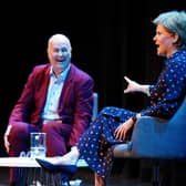 First Minister Nicola Sturgeon and journalist Iain Dale at the Edinburgh Fringe. Picture: Jane Barlow/PA Wire
