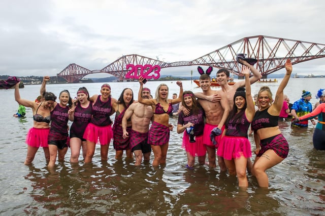 The 2023 Loony Dook was not part of the official Hogmanay programme for 2023, but that didn't stop people enjoying a bracing dip.