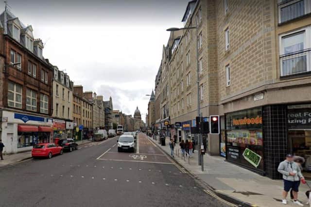 Emergency services were called to the scene in Nicolson Street, Edinburgh, at around 8pm on Wednesday. Photo: Google Images