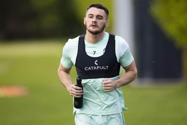 Kyle Magennis was back on the grass with the physios at HTC on Thursday