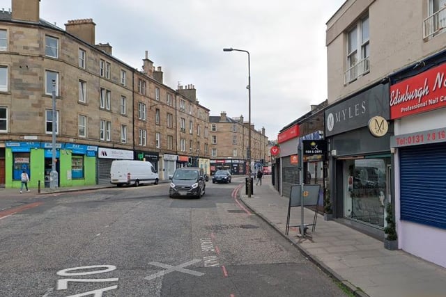 Third up is Dalry Road with 15 complaints. Construction Noise: 1, Commercial Noise: 9, Burglar Alarm Commercial: 2, Domestic Burglar Alarm: 2 and Vibration: 1.