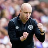 Hearts boss Steven Naismith issues instructions from the sidelines during his side's final game of the season against Hibs at Tynecastle. Picture: SNS