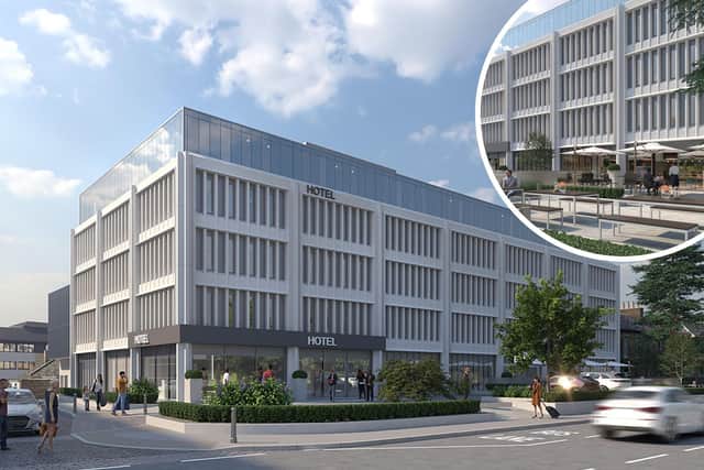 MEININGER Hotels: Osborne House in Haymarket  is set to become a 157 bedroom hotel. York-based property development company S Harrison worked with Edinburgh-based architect Comprehensive Design to transform the former 1970s office building. Photo: Candid PR