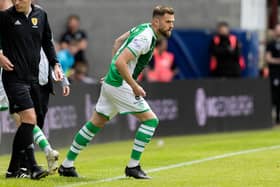 Michael Devlin came on to make his Hibs debut in the 89th minute of Saturday's 1-1 draw with Hearts at Tynecastle. Picture: SNS