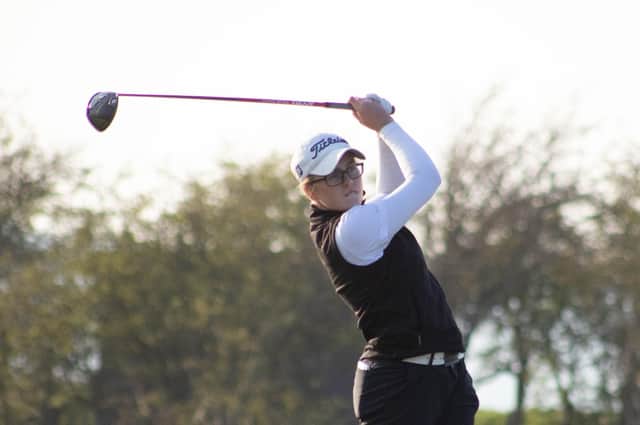 Broomieknowe's Hannah Darling leads after the first of two stroke-play qualifying rounds for the Women's Amateur Championship at Kilmarnock (Barassie). PIcture: Scottish Golf