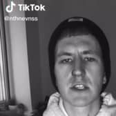 Nathan Evans performing on Tiktok. The former postman, who was behind the viral sea shanty trend on the platform, has said the songs can united people during the coronavirus pandemic.