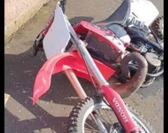 Dumped: Motorbike left at the scene