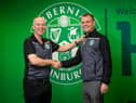 Graeme Mathie, right, after being named sporting director in 2019 ahead of head of football operations George Craig's retirement. Picture: SNS