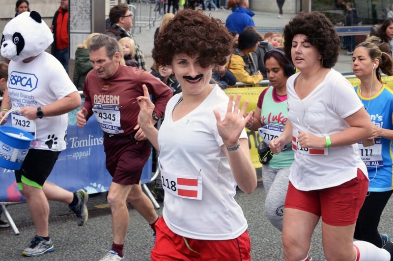 Many runners completed the 2019 Sheffield 10K in fancy dress.