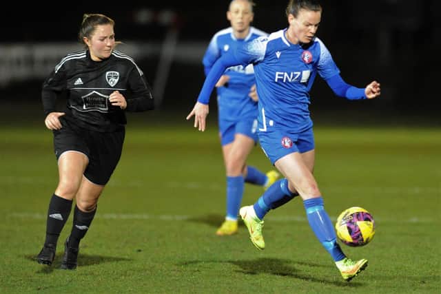 Becky Galbraith has already scored twice against Glasgow Women this season. Credit: Spartans Women Facebook