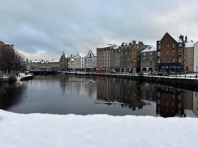 The Shore in Leith was looking particularly magical on Saturday morning