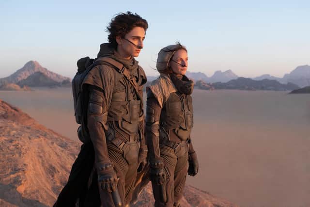 Timothée Chalamet and Rebecca Ferguson in a scene from Dune PIC: Chia Bella James