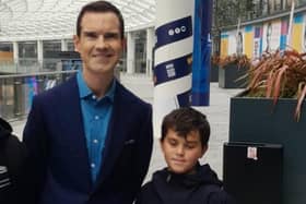 Michelle Kelly sent in this photo of comedian and 8 out of 10 Cats TV show host Jimmy Carr at St James Quarter this month with her son, taken on Sunday, August 6.