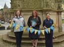 Evelyn Noble (Lilypond Crafts & Gifts), Sally Pattle (Far from the Madding Crowd), and Diana Kelly (Specsavers) are taking part in Linlithgow’s Fiver Fest.