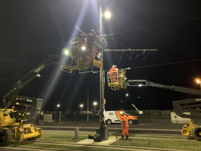 Edinburgh Trams has resumed services between Ocean Terminal and Newhaven following the successful completion of overhead line works. Photo: Edinburgh Trams