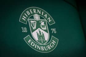 A general view of the Hibs badge