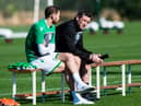 HIbs manager Jack Ross and Martin Boyle have developed a strong working relationship since the former took the helm. Photo by Ross Parker / SNS Group