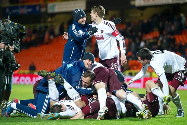Zaliukas embraced the responsibility and pressure of being Hearts captain. Picture: SNS