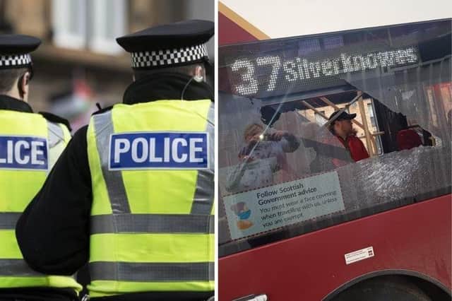Police are following a 'positive line of enquiry' after a brick was thrown through a bus window on Wednesday evening.