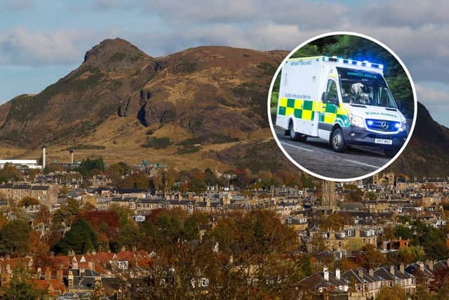 A man has been taken to hospital after falling off Arthur's Seat in Edinburgh's Holyrood Park.