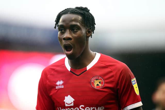 Walsall striker Elijah Adebayo is wanted by Hearts. Pic: Getty Images