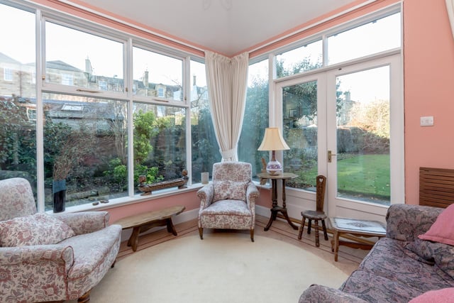 The sunny conservatory, which comes with direct access to the rear garden.